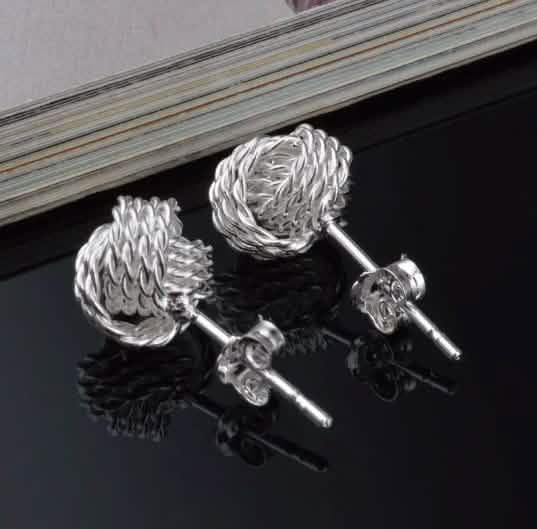 925er Silber Love Nut Ohrstecker