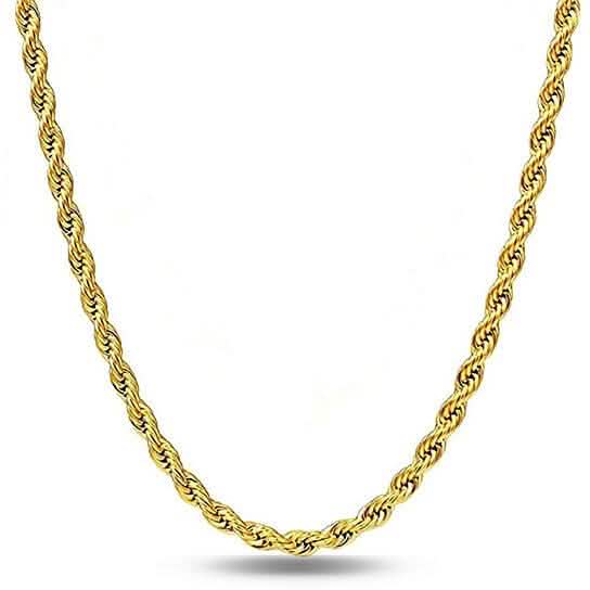 .925 Sterlingsilber 1,5 mm diamantgeschliffene Seilkette Halskette