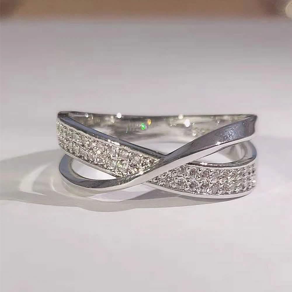 925 Sterling Silber Vintage Kristallringe
