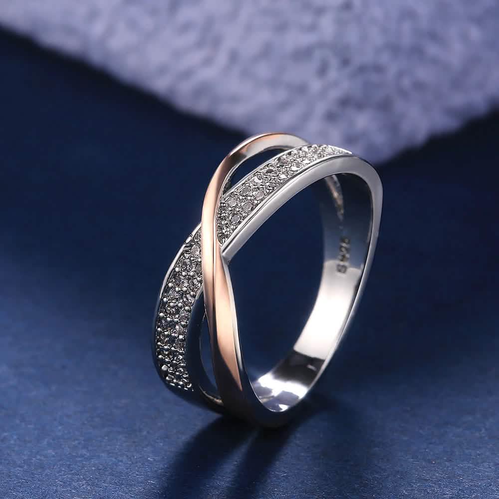 925 Sterling Silber Vintage Kristallringe