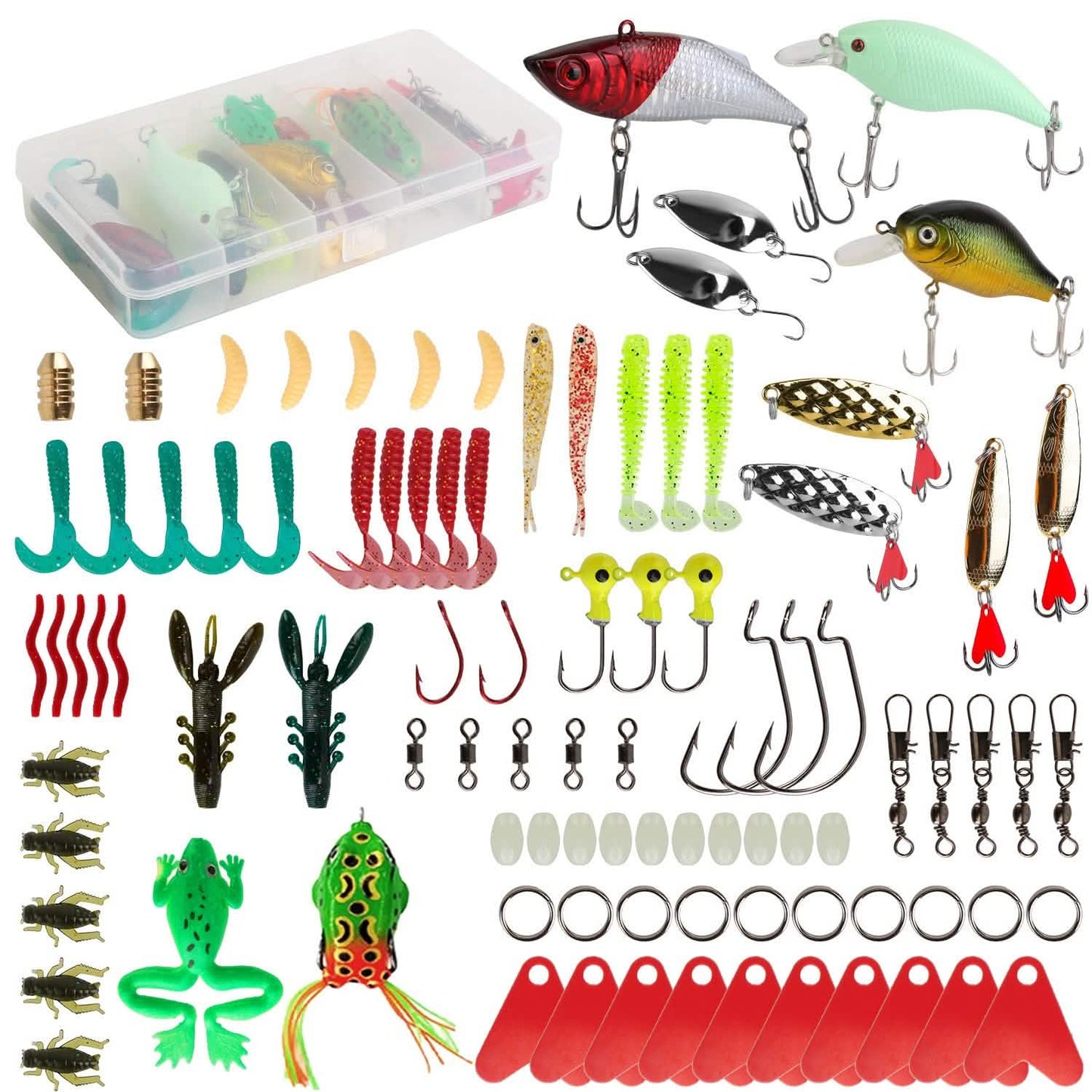 94-teilig: Angelköder-Set Weichplastik-Angelköder-Set