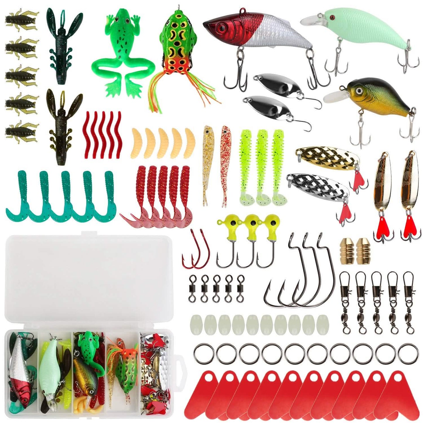 94-teilig: Angelköder-Set Weichplastik-Angelköder-Set