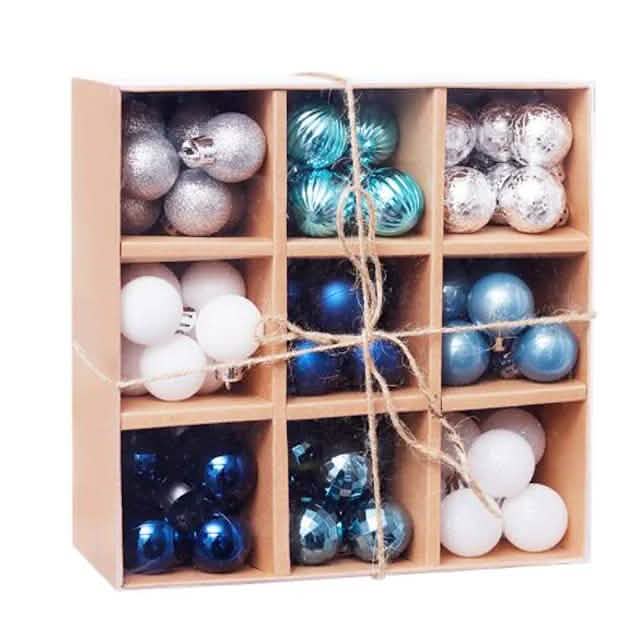 99-teilig: Weihnachtskugeln Christbaumschmuck Geschenkbox-Set