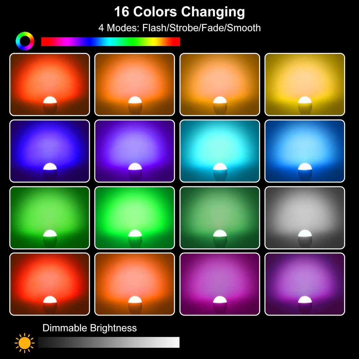9W LED-Lampe E27 RGB