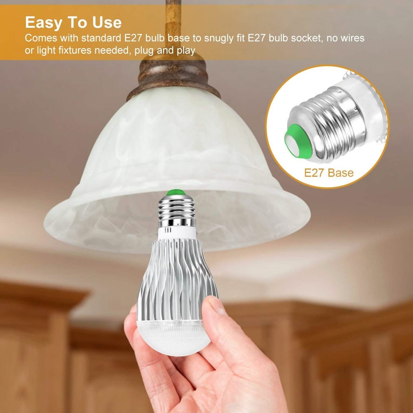 9W LED-Lampe E27 RGB