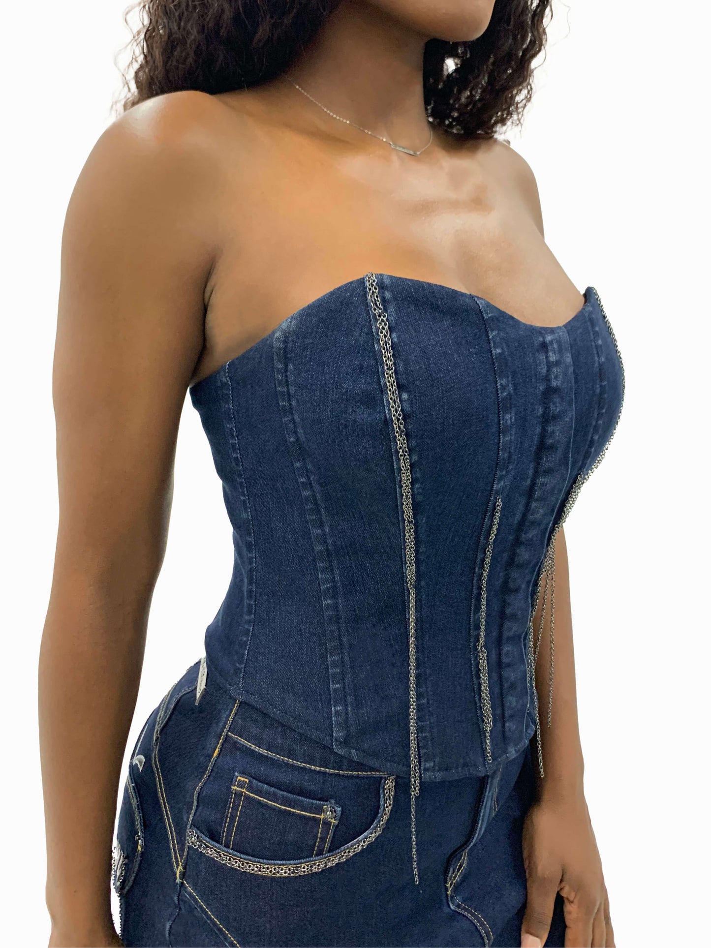 Jeans-Kettenkorsett