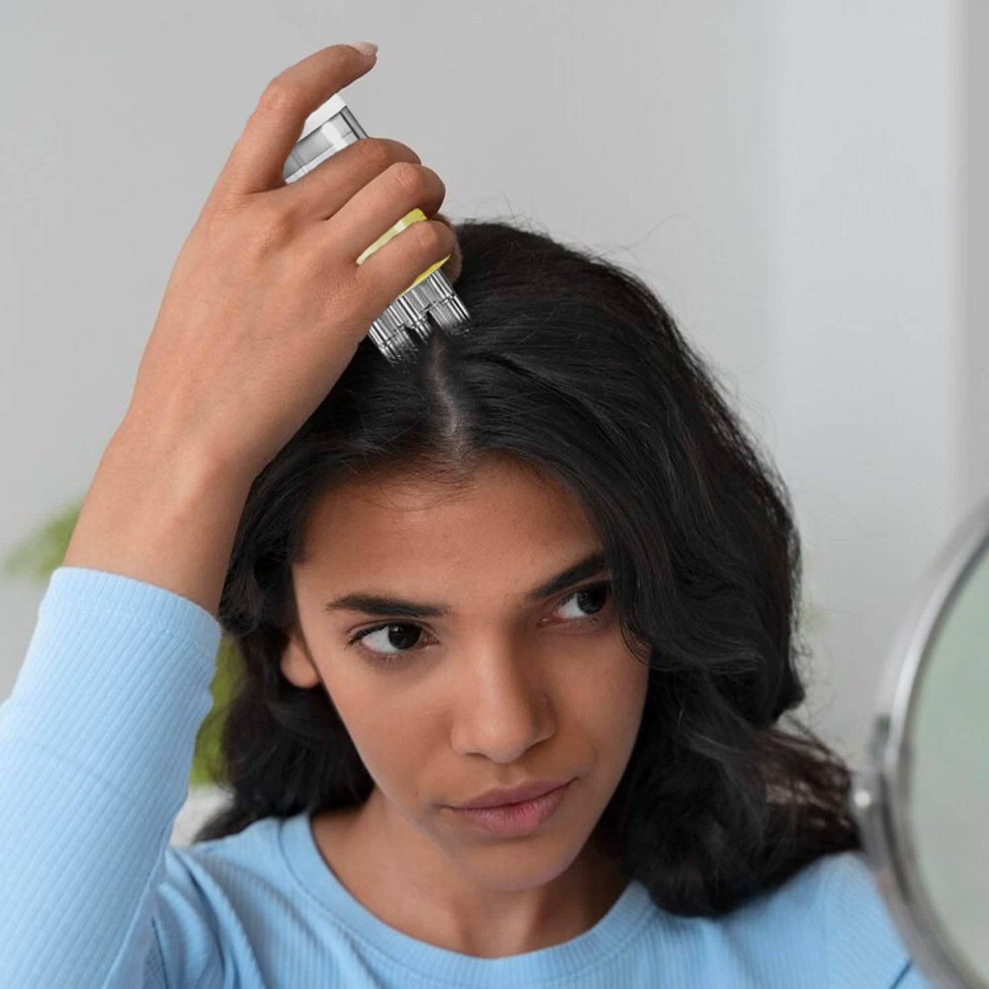 Tragbarer Haaröl-Kopfhautapplikator-Kamm-Bürste zur Haarwurzelbehandlung für Männer und Frauen