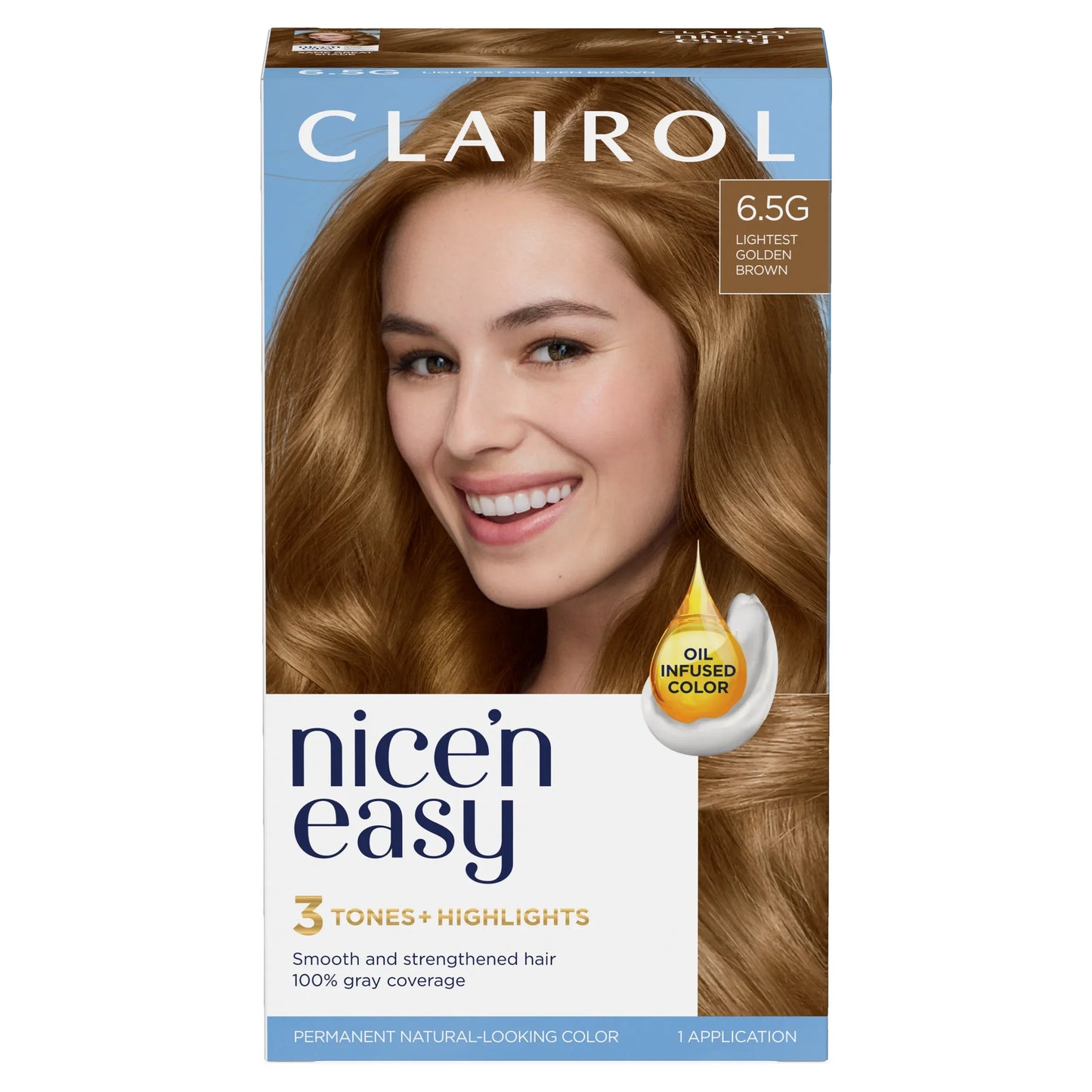 Dauerhafte Haarfarbe: 3 Nuancen + Highlights