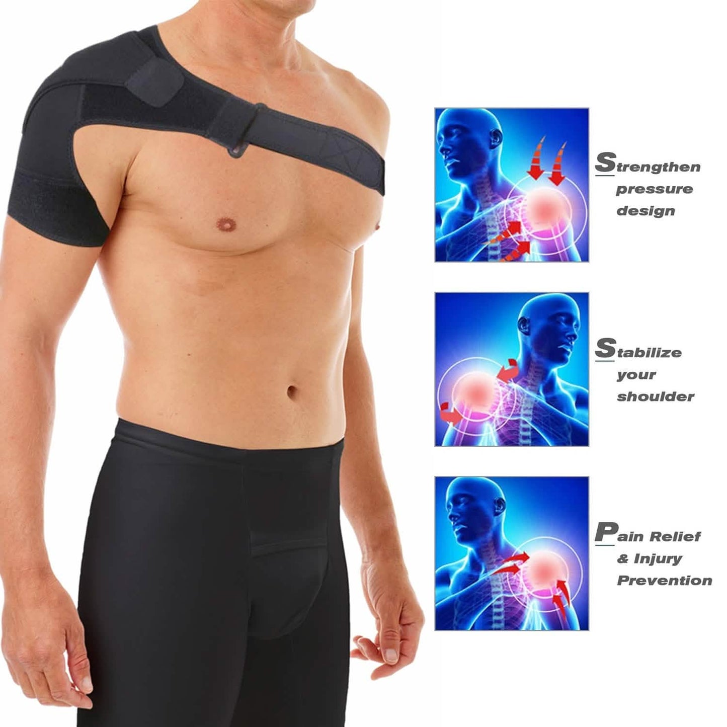 Unisex verstellbare magnetische Schulterstütze zur Schmerzlinderung