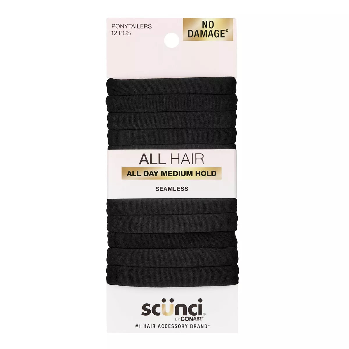 Super bequeme Strumpfwaren-Haargummis / Haargummis mit Gummiband – (12er-Pack)