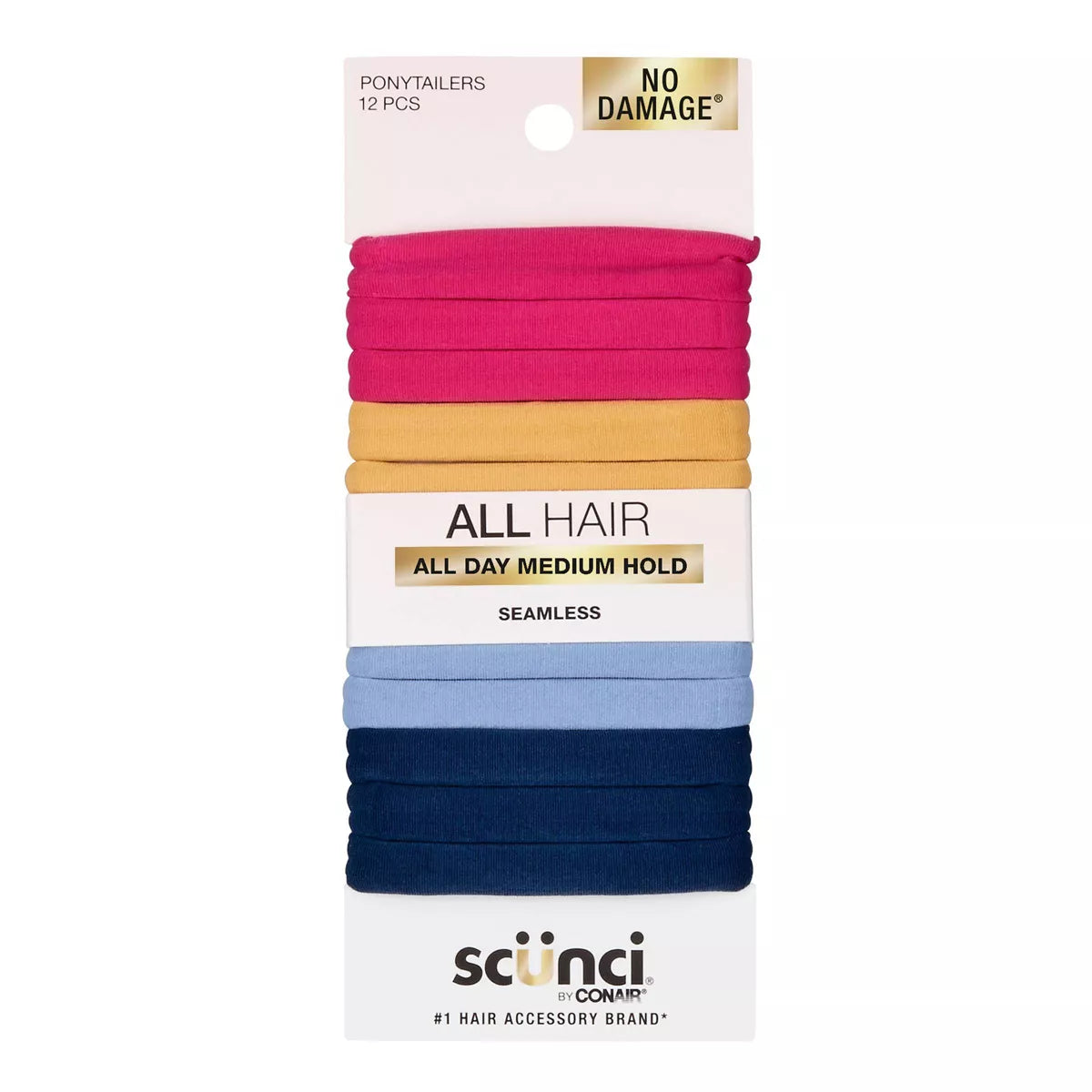 Super bequeme Strumpfwaren-Haargummis / Haargummis mit Gummiband – (12er-Pack)