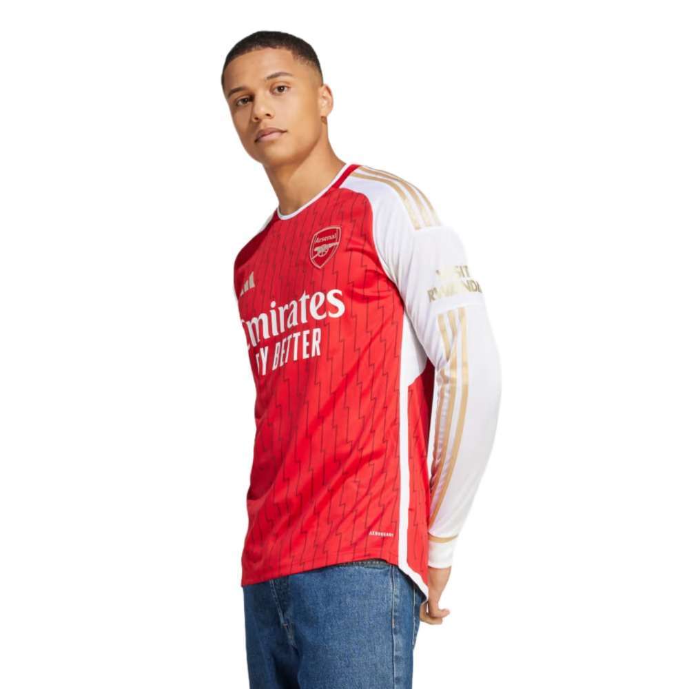 adidas ARSENAL 23/24 Langarm-Heimtrikot - Rot Weiß