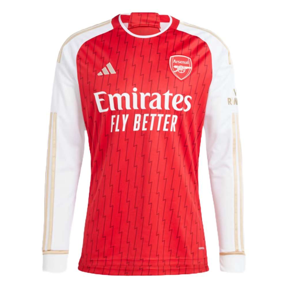 adidas ARSENAL 23/24 Langarm-Heimtrikot - Rot Weiß