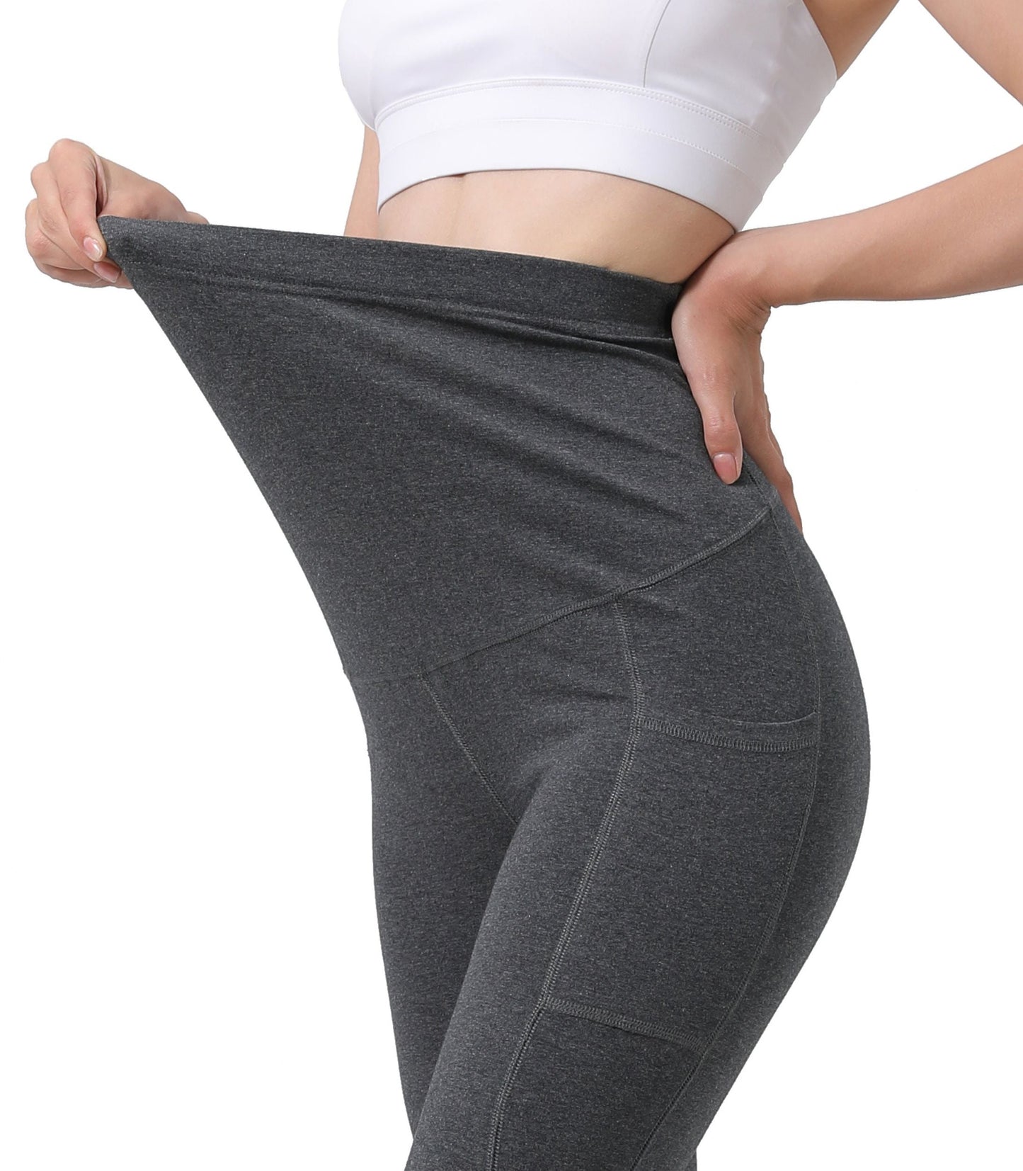 Schwangerschafts-Yogahose mit Taschen (2er-Pack)