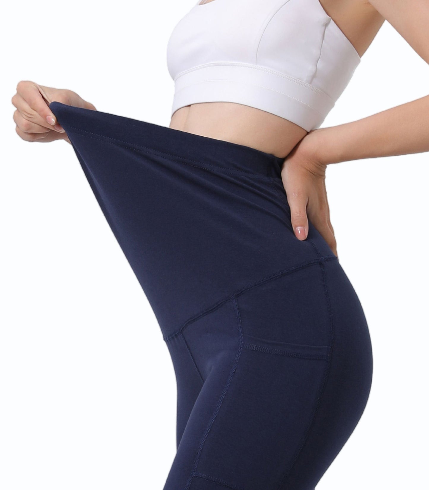 Schwangerschafts-Yogahose mit Taschen (2er-Pack)
