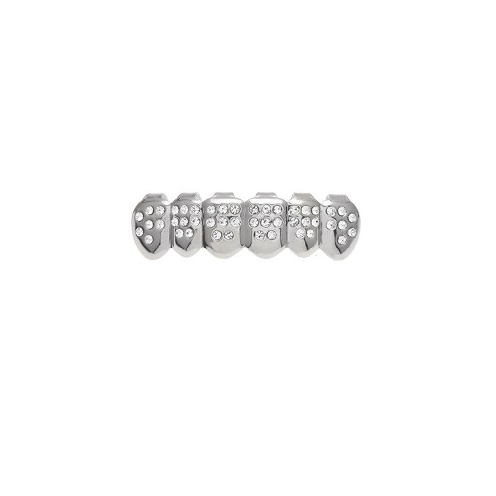 Hip-Hop-Grillz mit Diamanten und Vergoldung