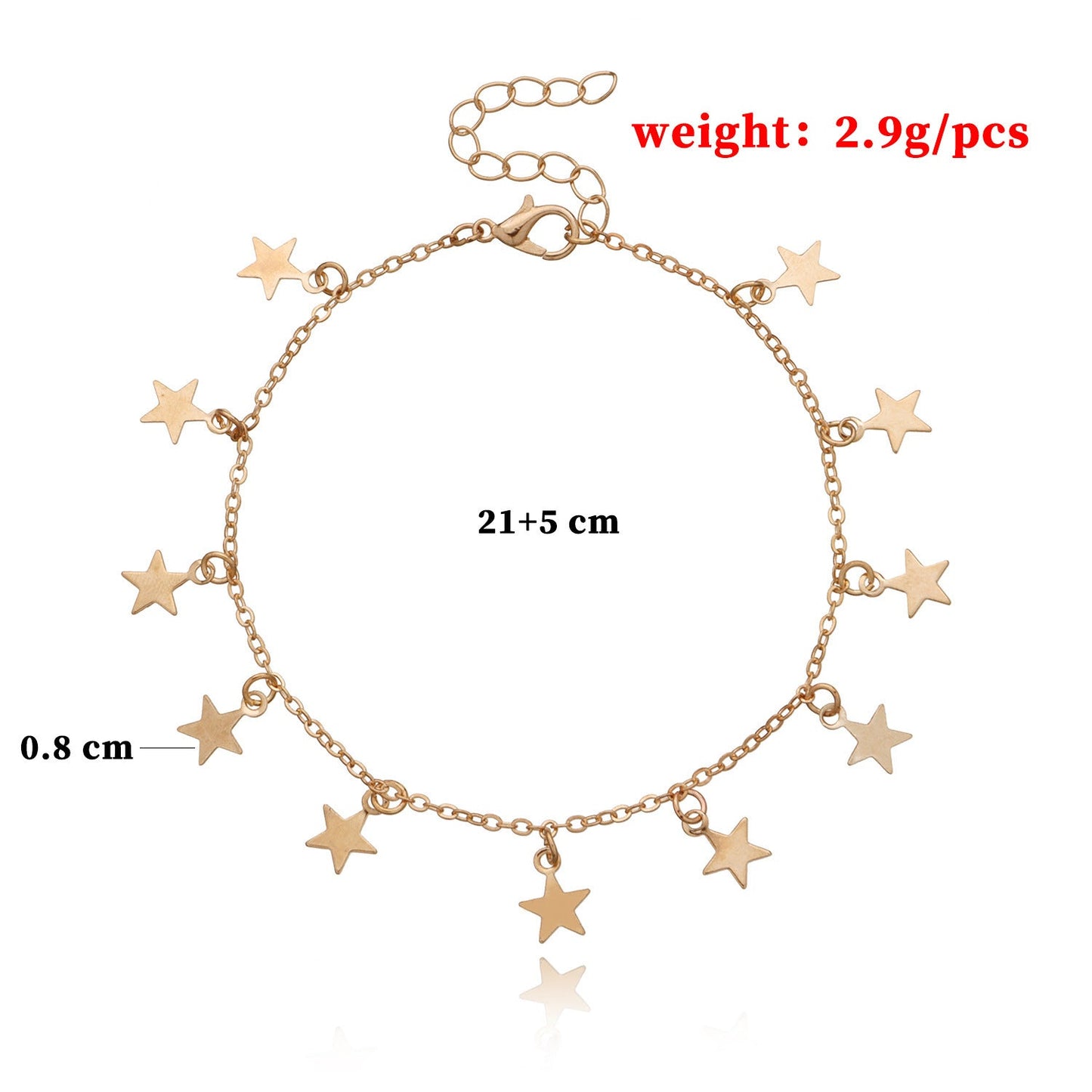 Little Star Pendant Anklet Jewelry