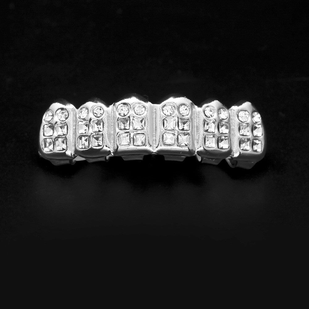 Hip-Hop-Grillz mit Diamanten und Vergoldung