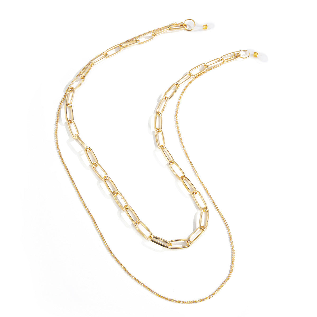 Damen Schmuck Hip Hop Mehrschichtige Sonnenbrillenkette Brillenband Halskette