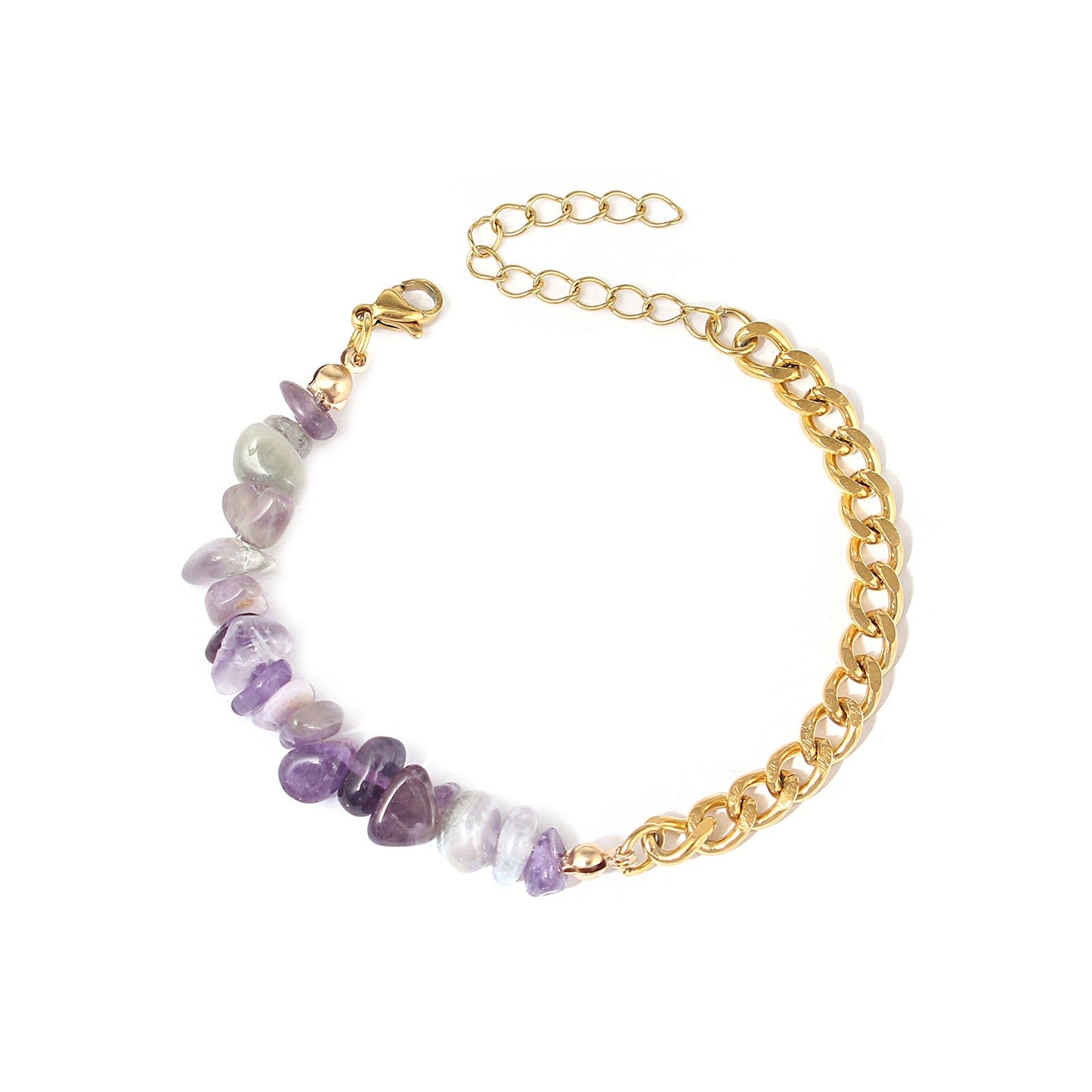 Armband aus unregelmäßig zerstoßenem Natur-Grün-Aventurin