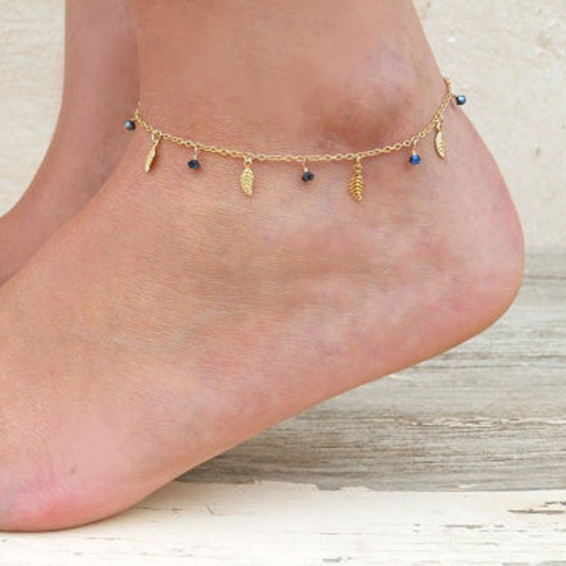 Blätter Charm Fußkettchen Schmuck