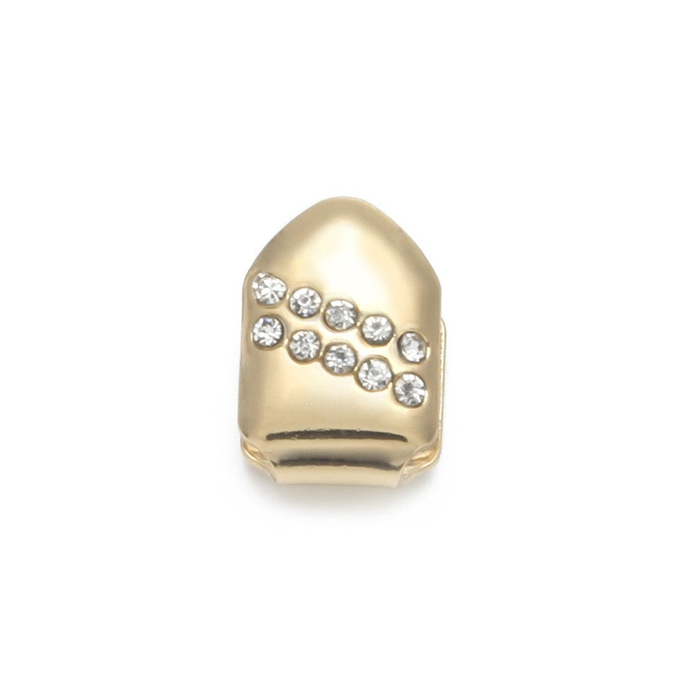 Hip-Hop-Grillz mit Diamanten und Vergoldung