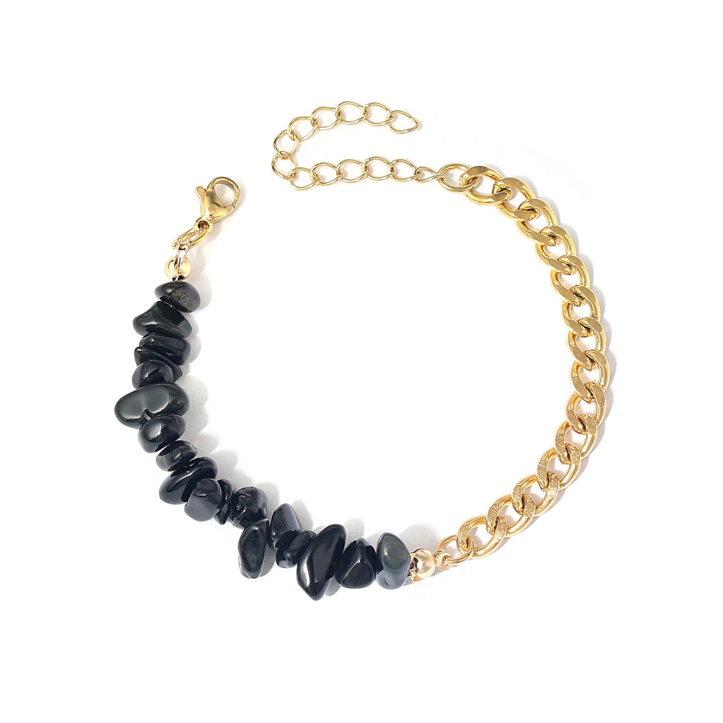 Armband aus unregelmäßig zerstoßenem Natur-Grün-Aventurin