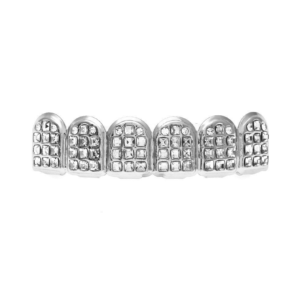 Hip-Hop-Grillz mit Diamanten und Vergoldung