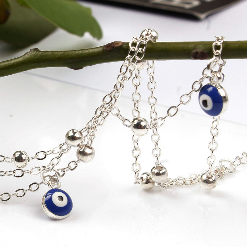 Blauer türkischer böhmischer Sommer-Anhänger Fußschmuck