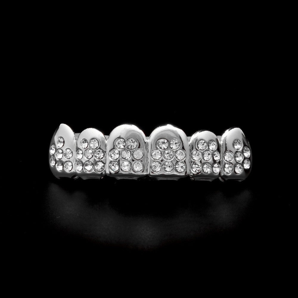 Hip-Hop-Grillz mit Diamanten und Vergoldung