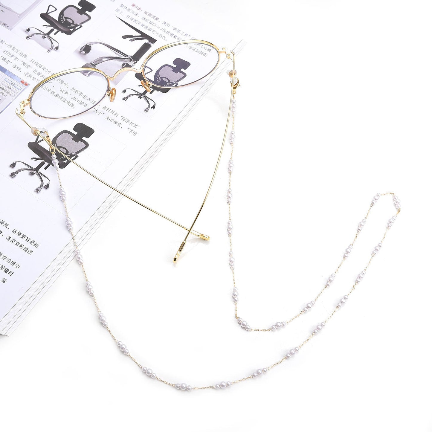 Sonnenbrillenkette Imitation Perlen Brillenband Brillenkette