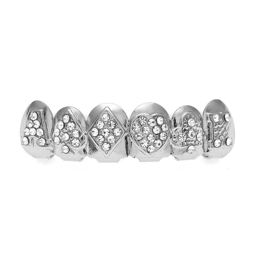 Hip-Hop-Grillz mit Diamanten und Vergoldung