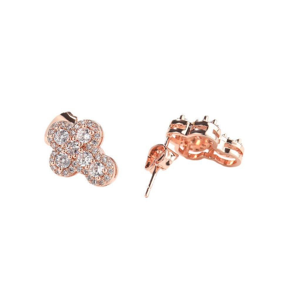 Hip-Hop-Fashion mit Diamanten besetzte Kreuzohrstecker