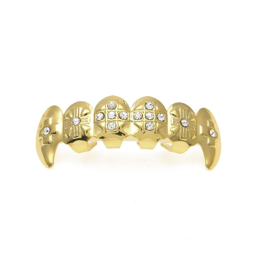 Hip-Hop-Grillz mit Diamanten und Vergoldung