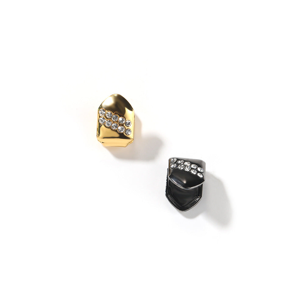 Hip-Hop-Grillz mit Diamanten und Vergoldung