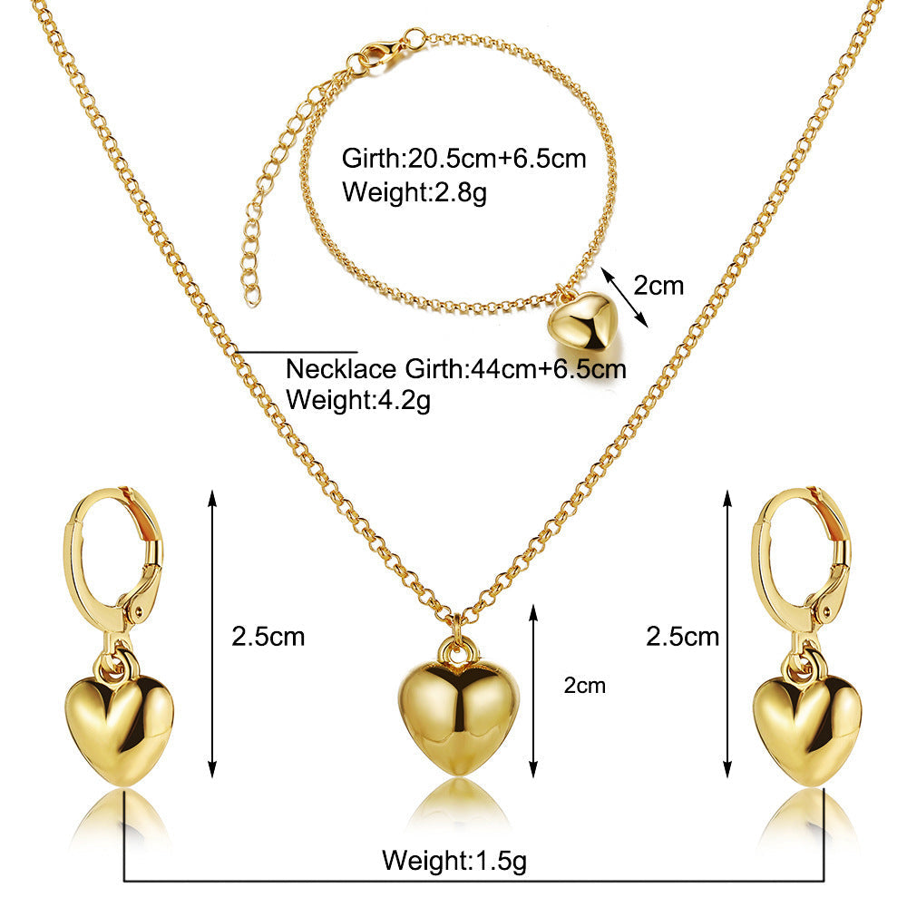 Halsketten-Set mit Mini-Herzen für Damen