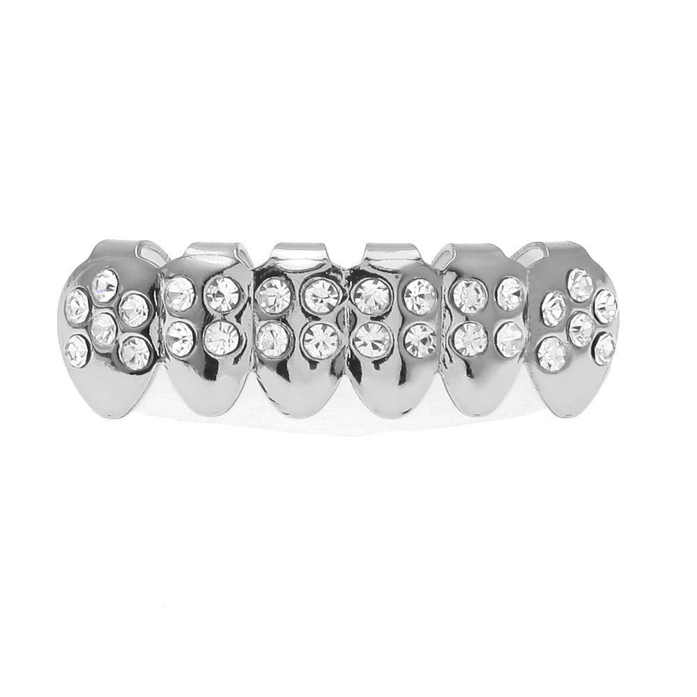 Hip-Hop-Grillz mit Diamanten und Vergoldung