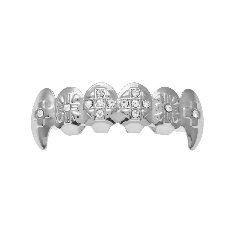 Hip-Hop-Grillz mit Diamanten und Vergoldung