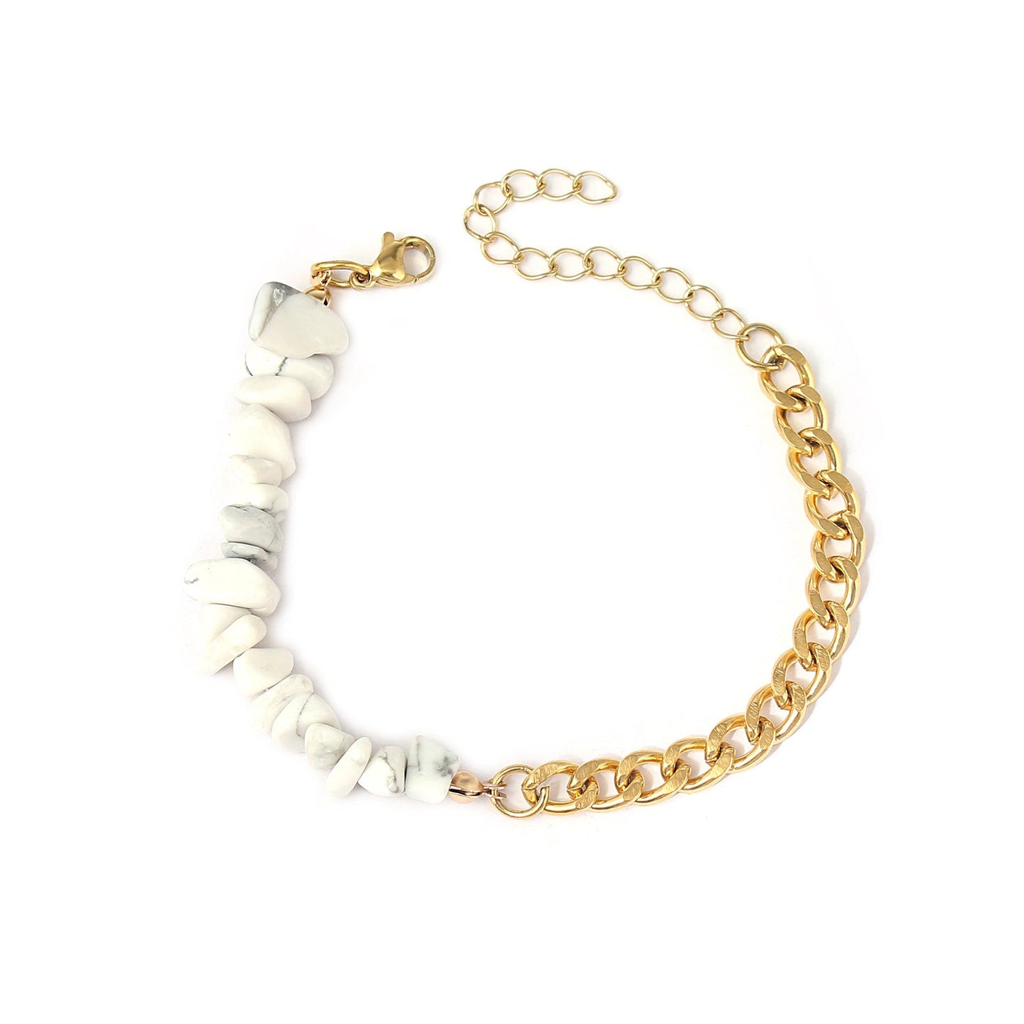 Armband aus unregelmäßig zerstoßenem Natur-Grün-Aventurin