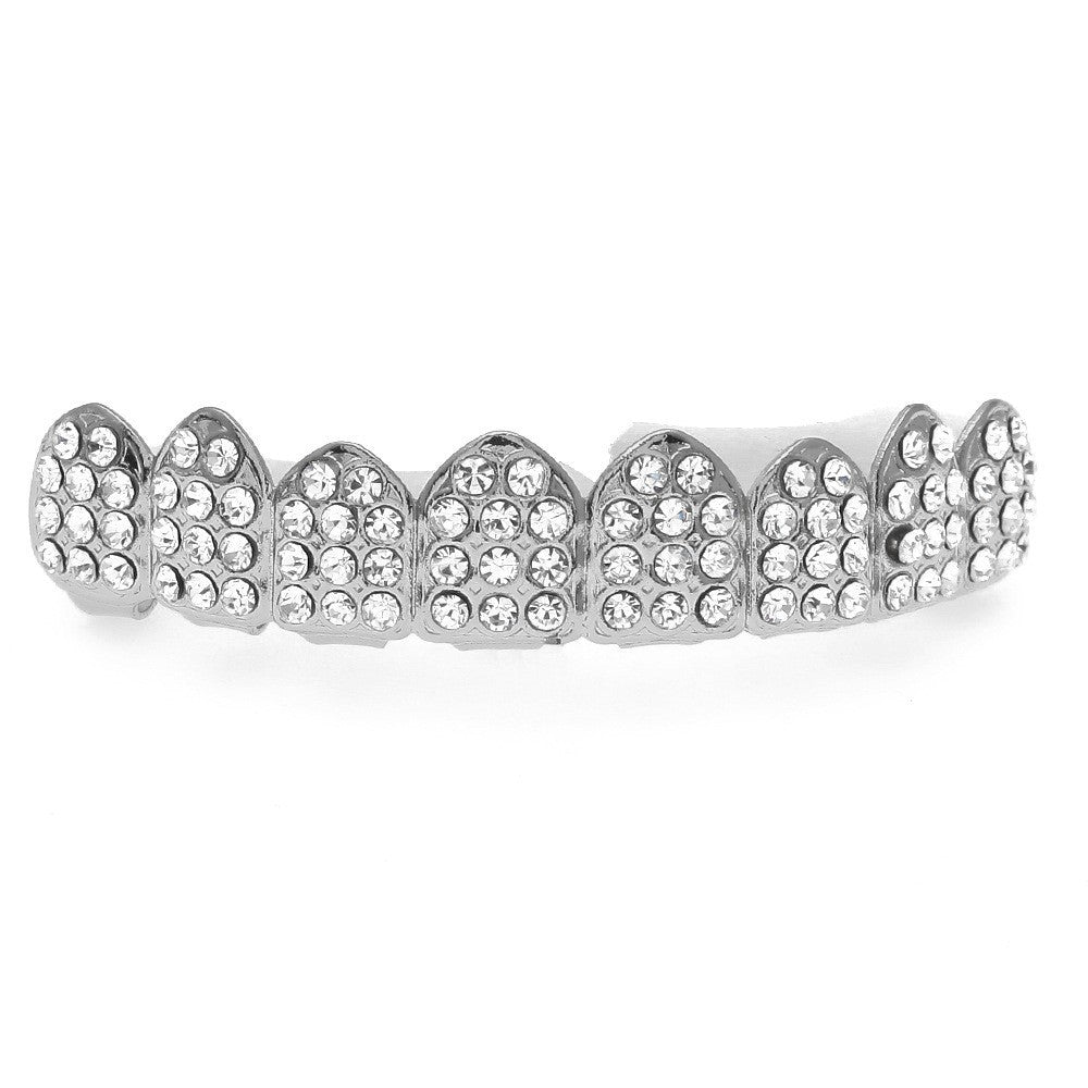 Hip-Hop-Grillz mit Diamanten und Vergoldung