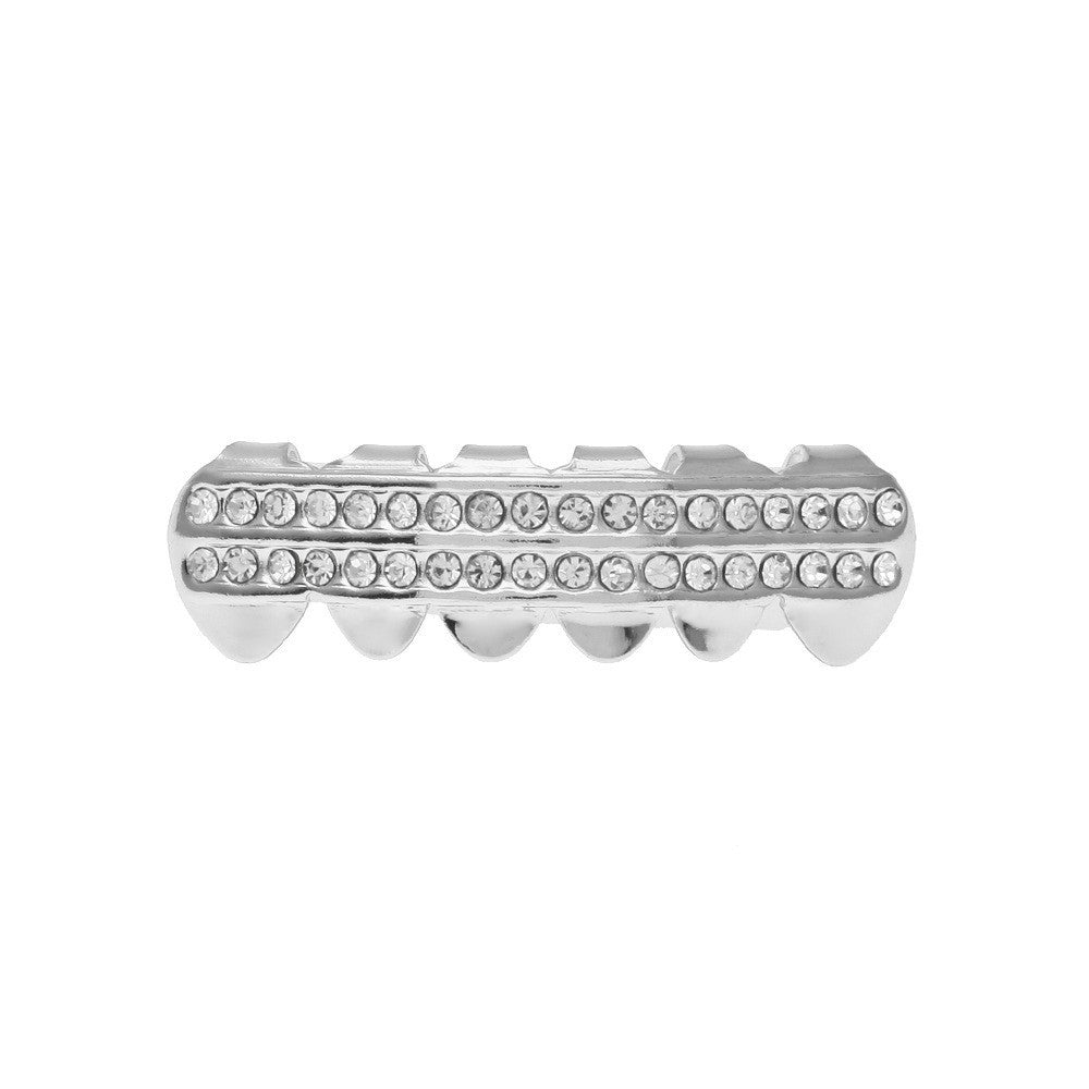 Hip-Hop-Grillz mit Diamanten und Vergoldung