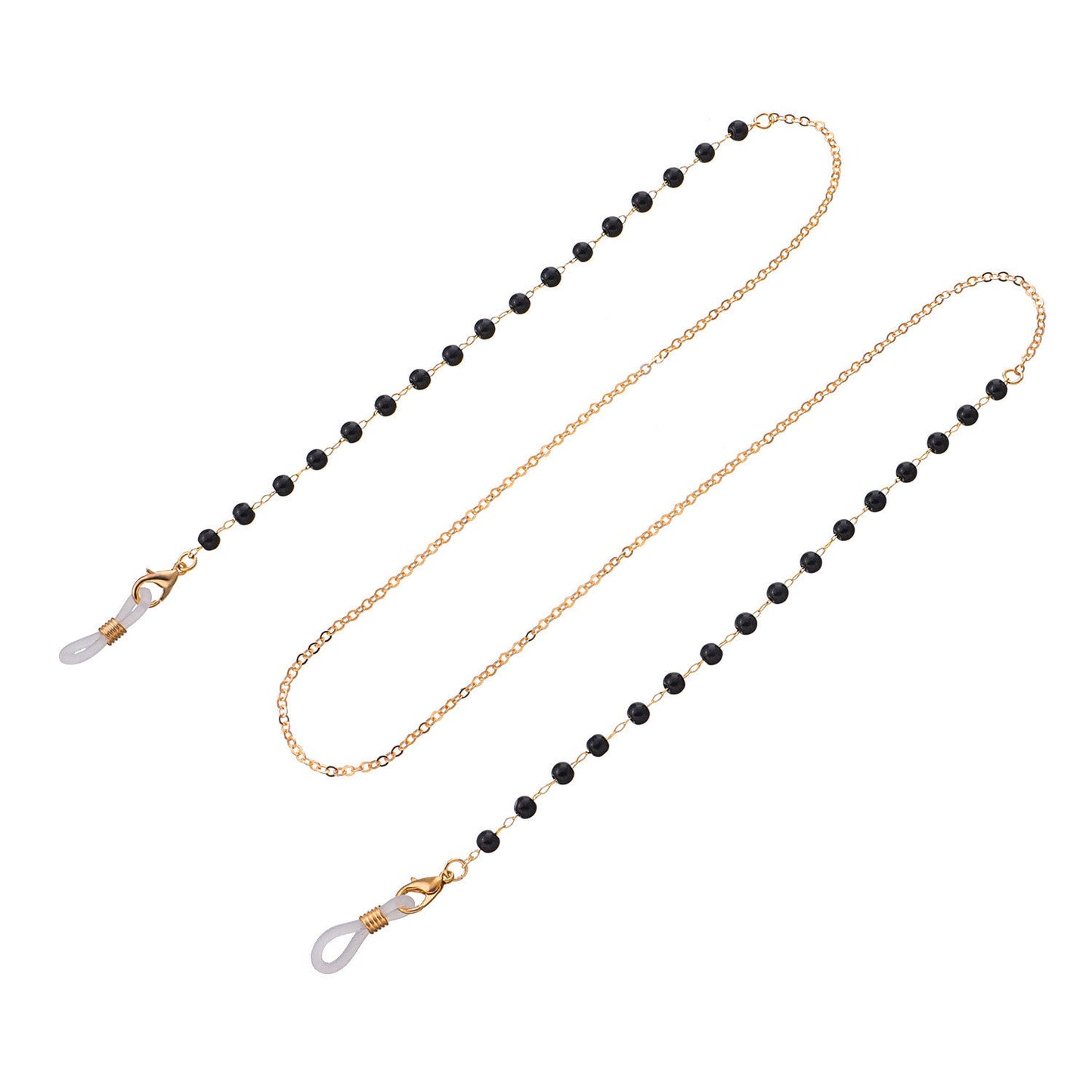 Simple Fashion Black Bead Glasses Chain