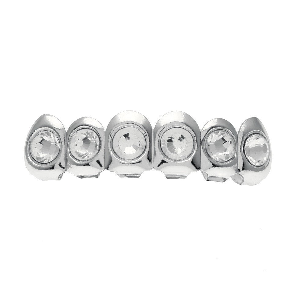Hip-Hop-Grillz mit Diamanten und Vergoldung