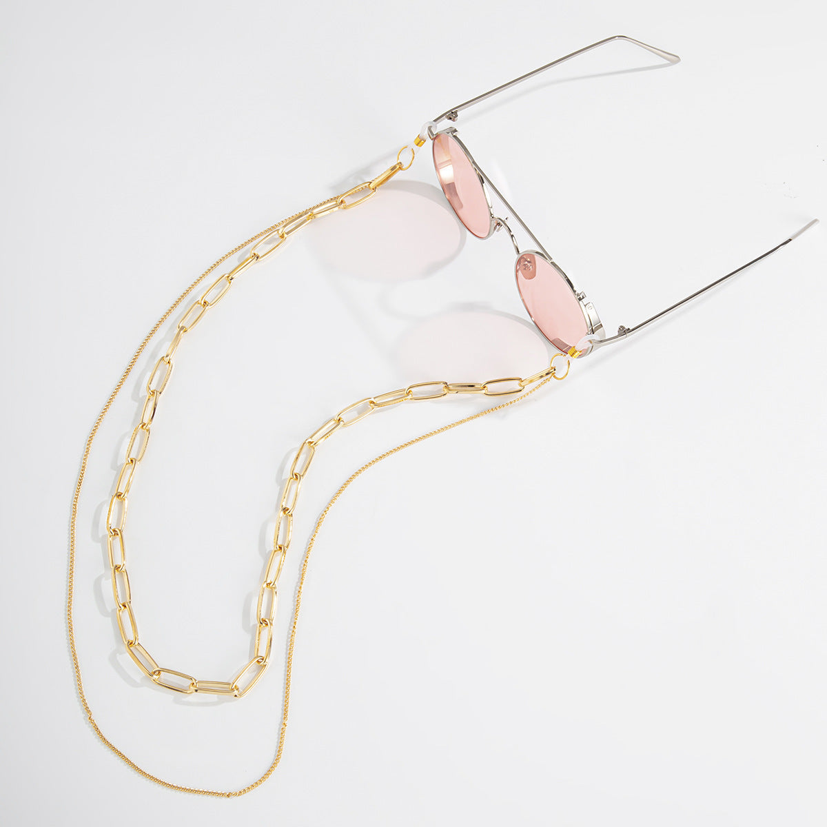 Damen Schmuck Hip Hop Mehrschichtige Sonnenbrillenkette Brillenband Halskette
