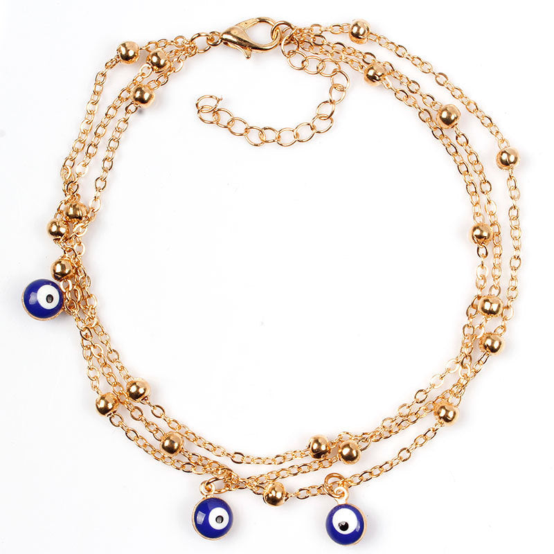 Blauer türkischer böhmischer Sommer-Anhänger Fußschmuck