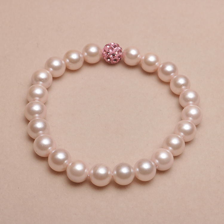 Elastisches Armband mit Perlmuttperlen