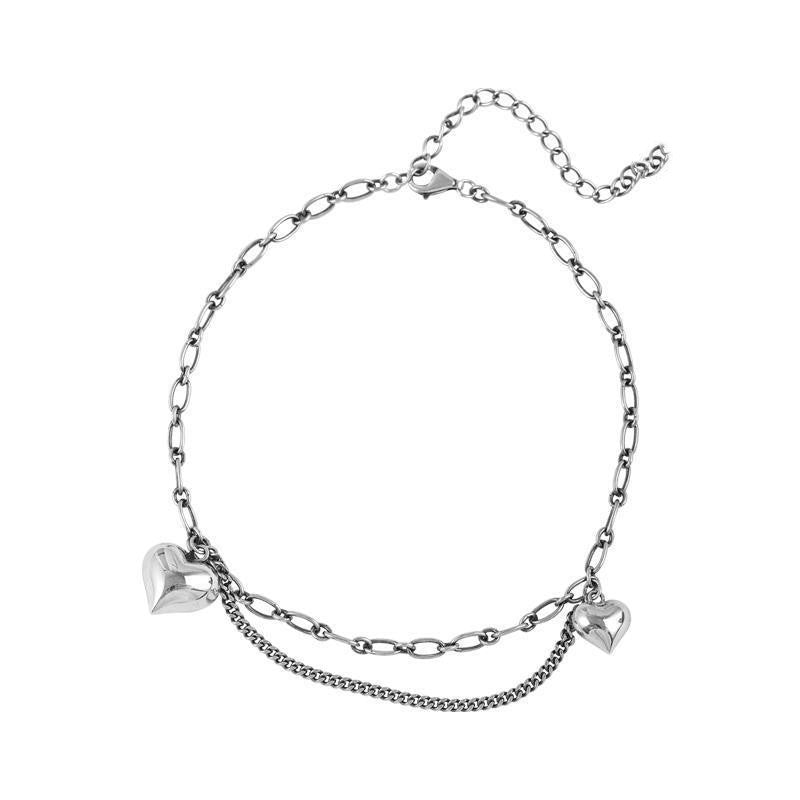 Herz-Charm-Fußkettchen