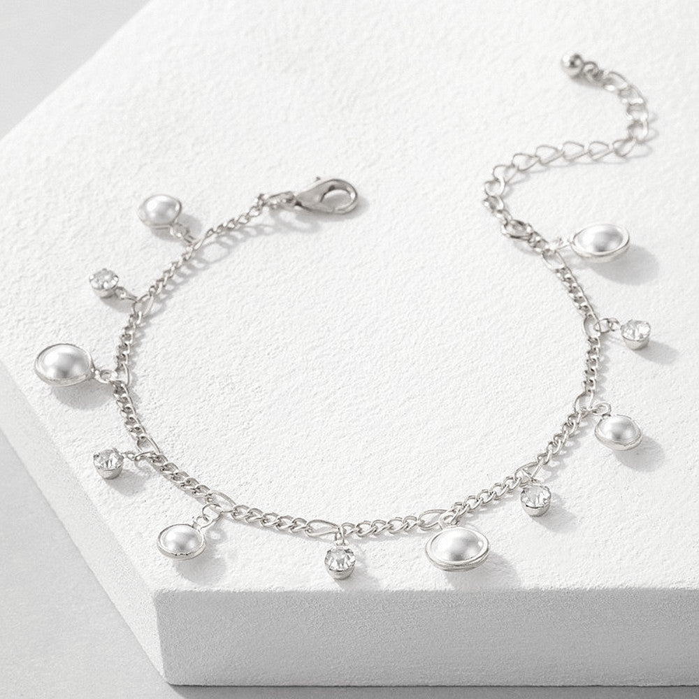 Boho Perlenquasten Armband Fußkette Schmuck