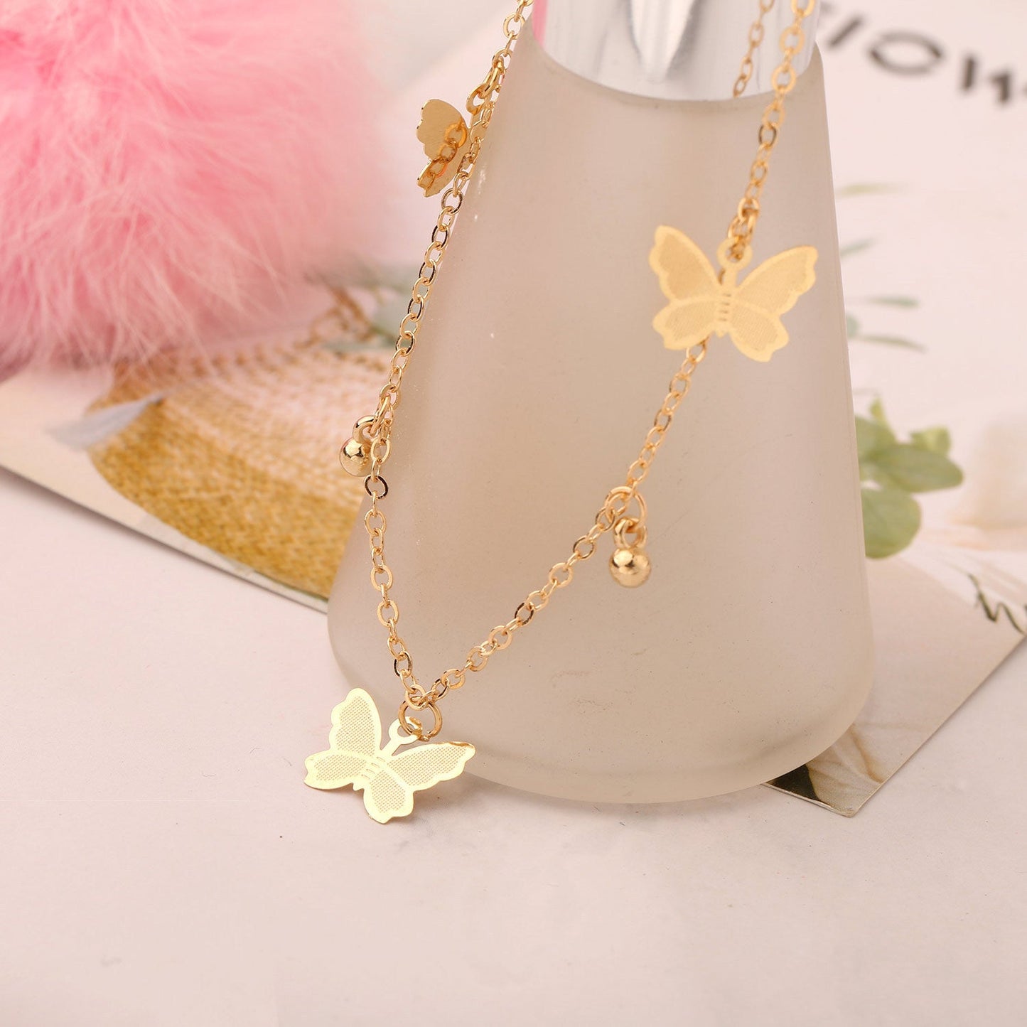 Schmetterling Charms Fußkettchen Kette Schmuck