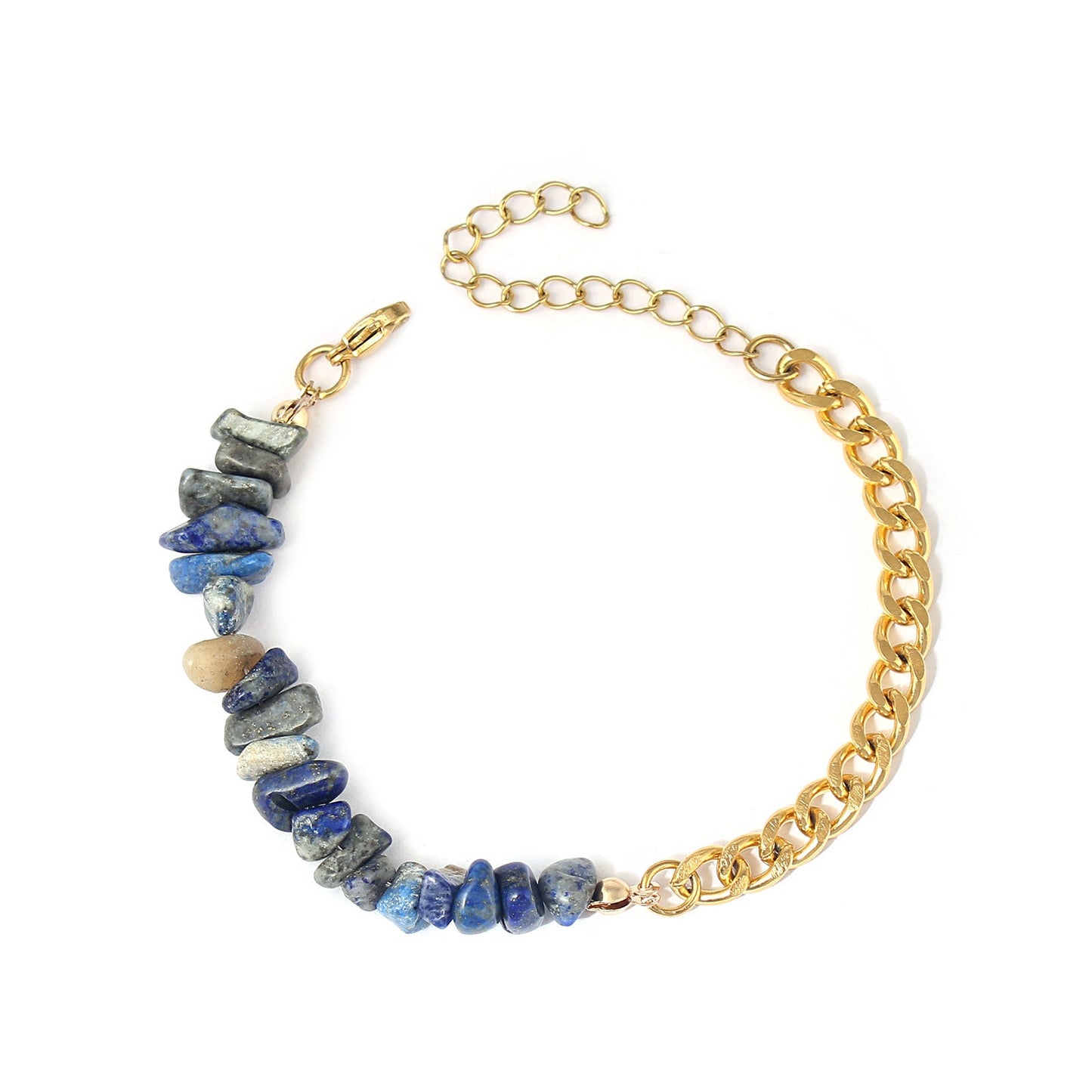 Armband aus unregelmäßig zerstoßenem Natur-Grün-Aventurin
